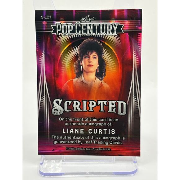 2025 Leaf Metal Pop Century Liane Curtis Gold Auto  1/1 SSP Scripted 16 Candles - Picture 2 of 2